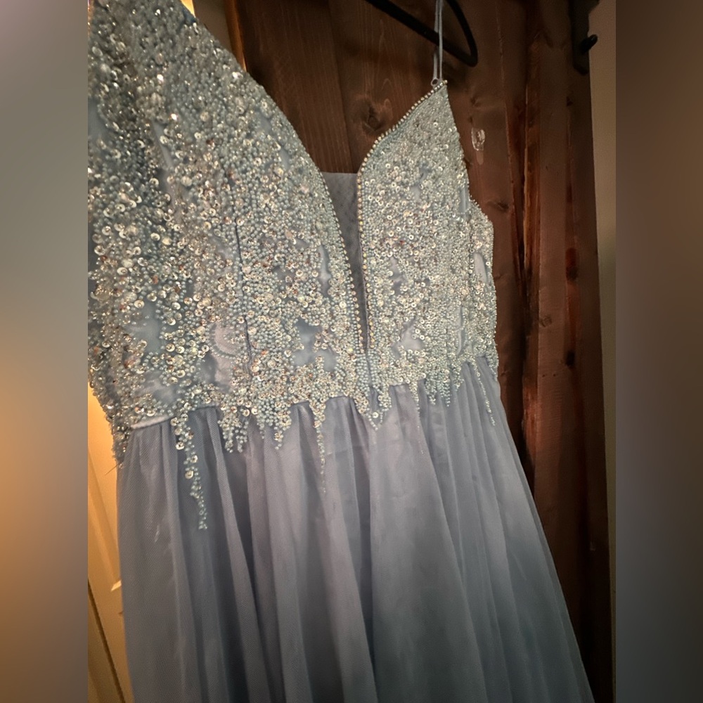 Light dusty blue dress